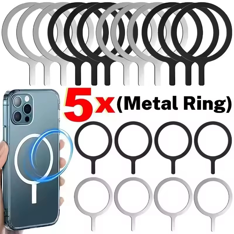 Wireless Charger - Anillo de Acero Inoxidable Universal con