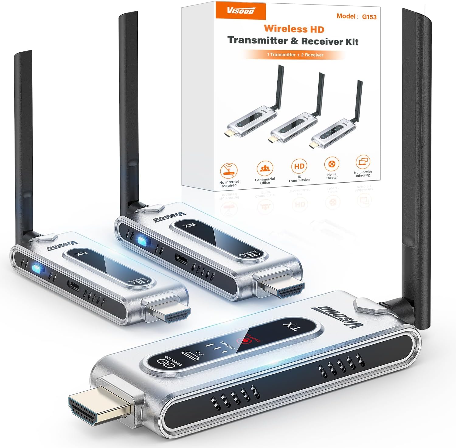 Hdmi Adapter - Transmisor HDMI Inalámbrico y 2 Receptores