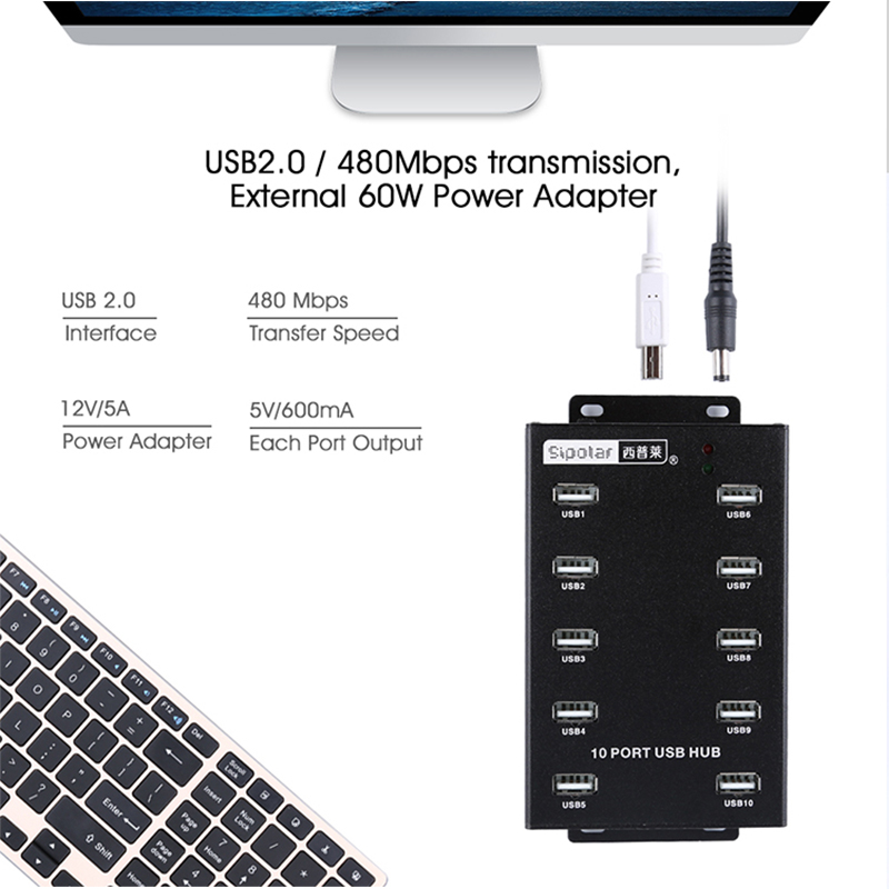Hub USB de Escritorio Sipolar  - Usb Hub reseña y precio