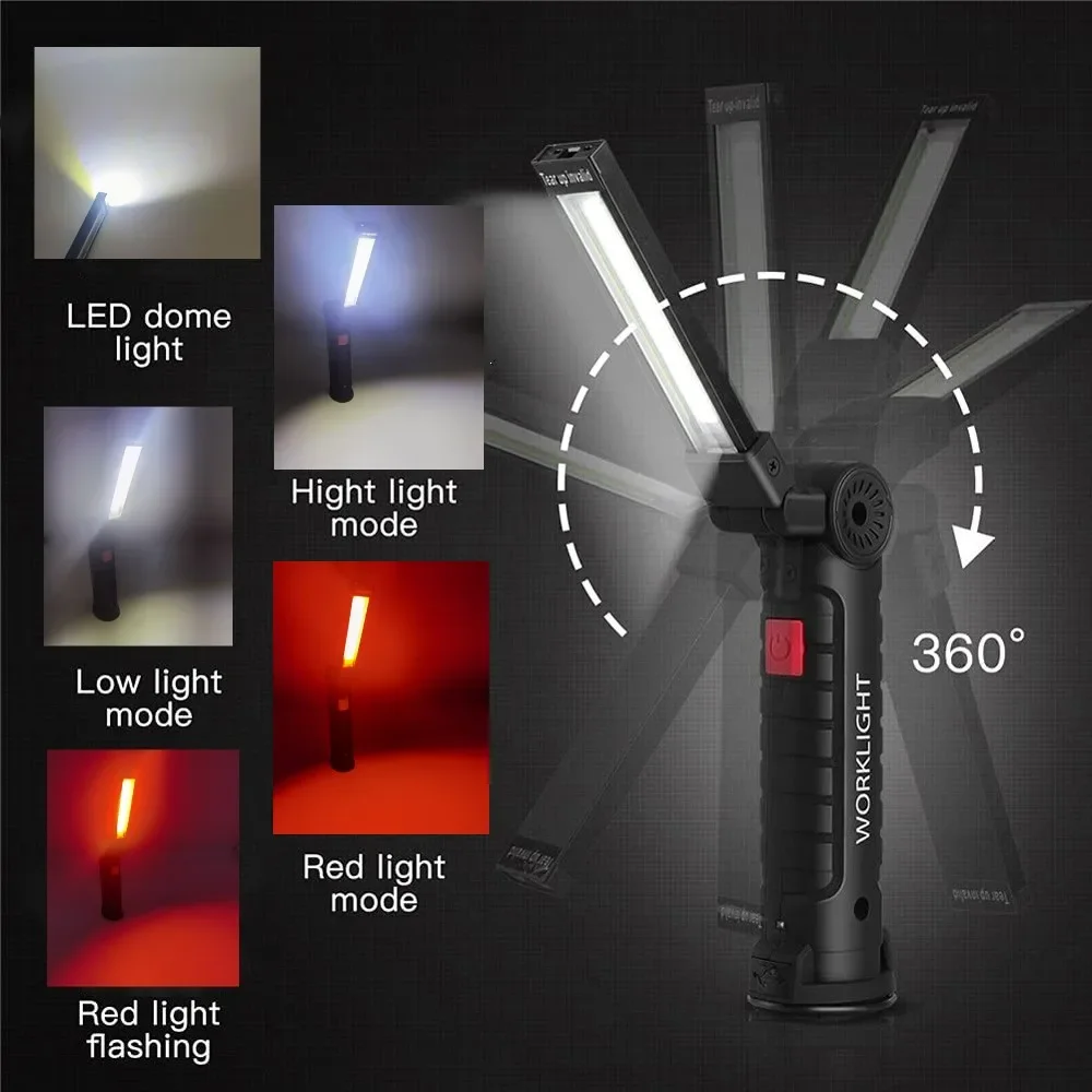 Linterna LED COB portátil, luz - Power Bank reseña y precio