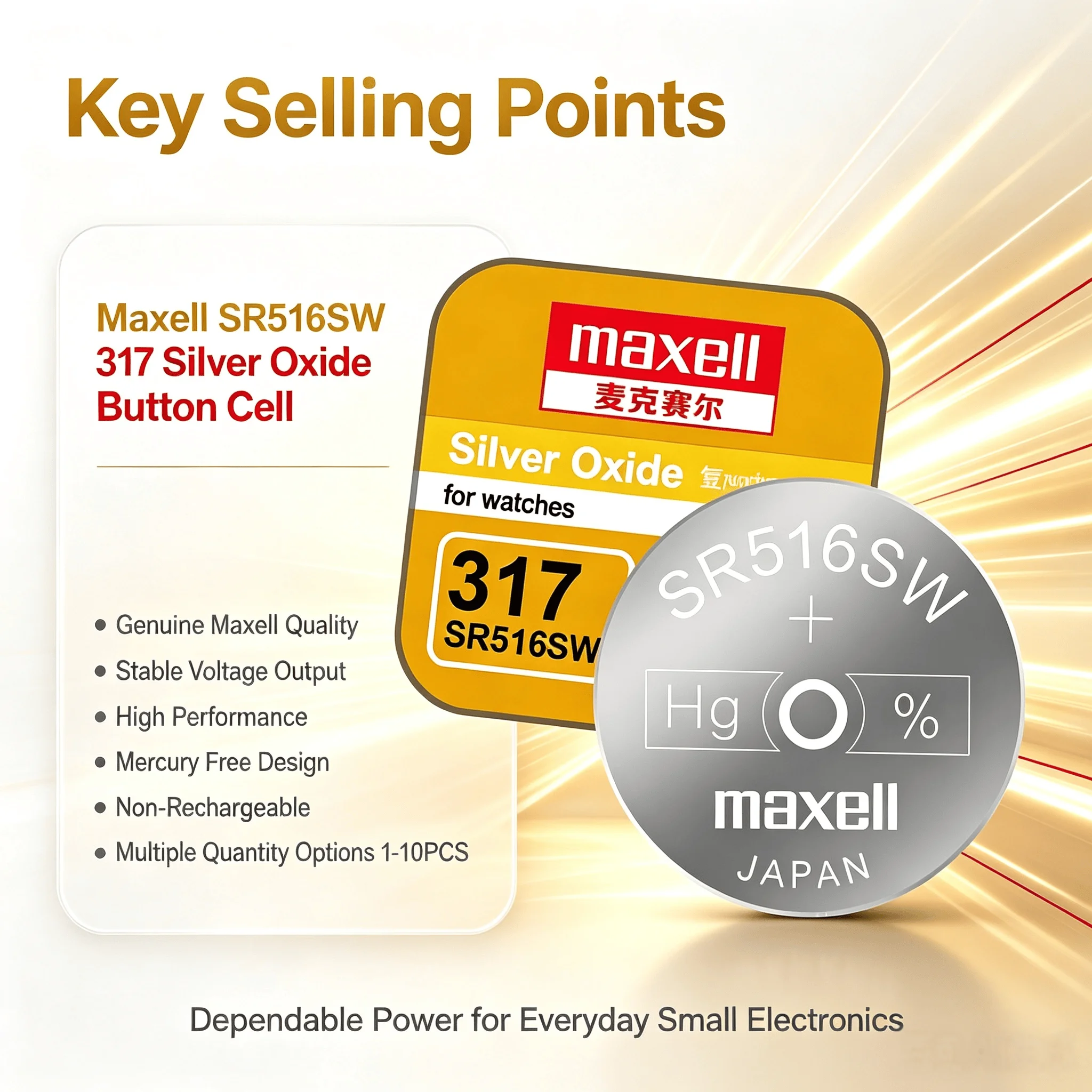 Maxell SR516SW 317 Pila de bot - Electronics And Gadgets Ce reseña y precio