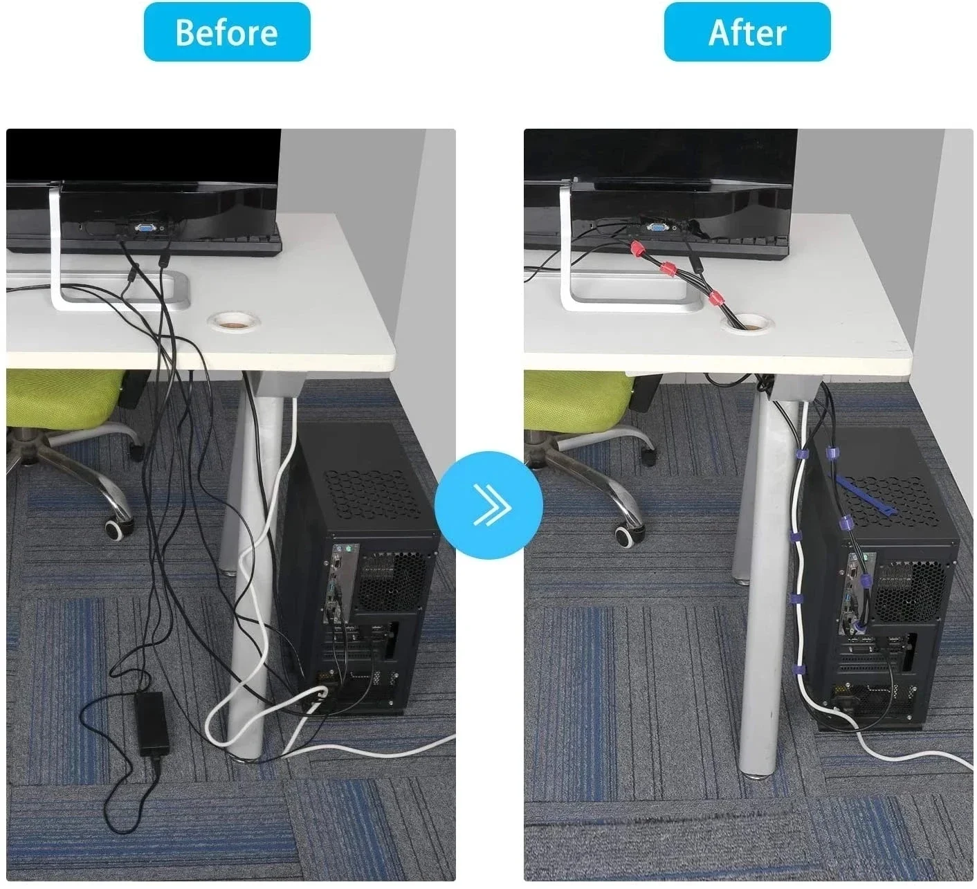 Correas de sujeción reutilizab - Cable Organizer reseña y precio